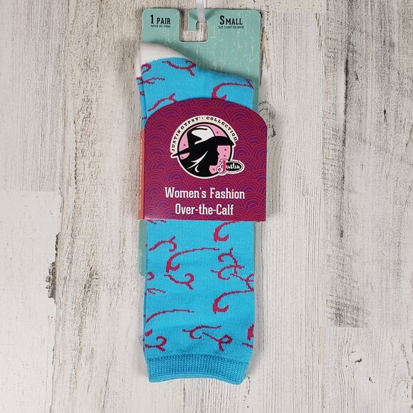 NWT Justin Boots Fashion Cushioned Sole Over The Calf Socks Women's Size Small - Picture 1 of 8